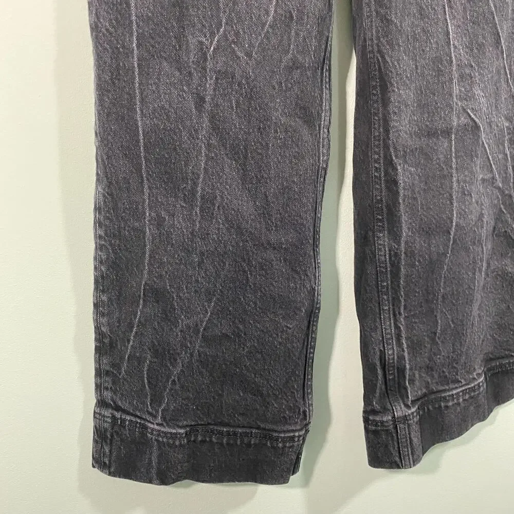 & Other Stories Women's Grey Marble Stone Wash Wide Leg Jeans Size EUR 36